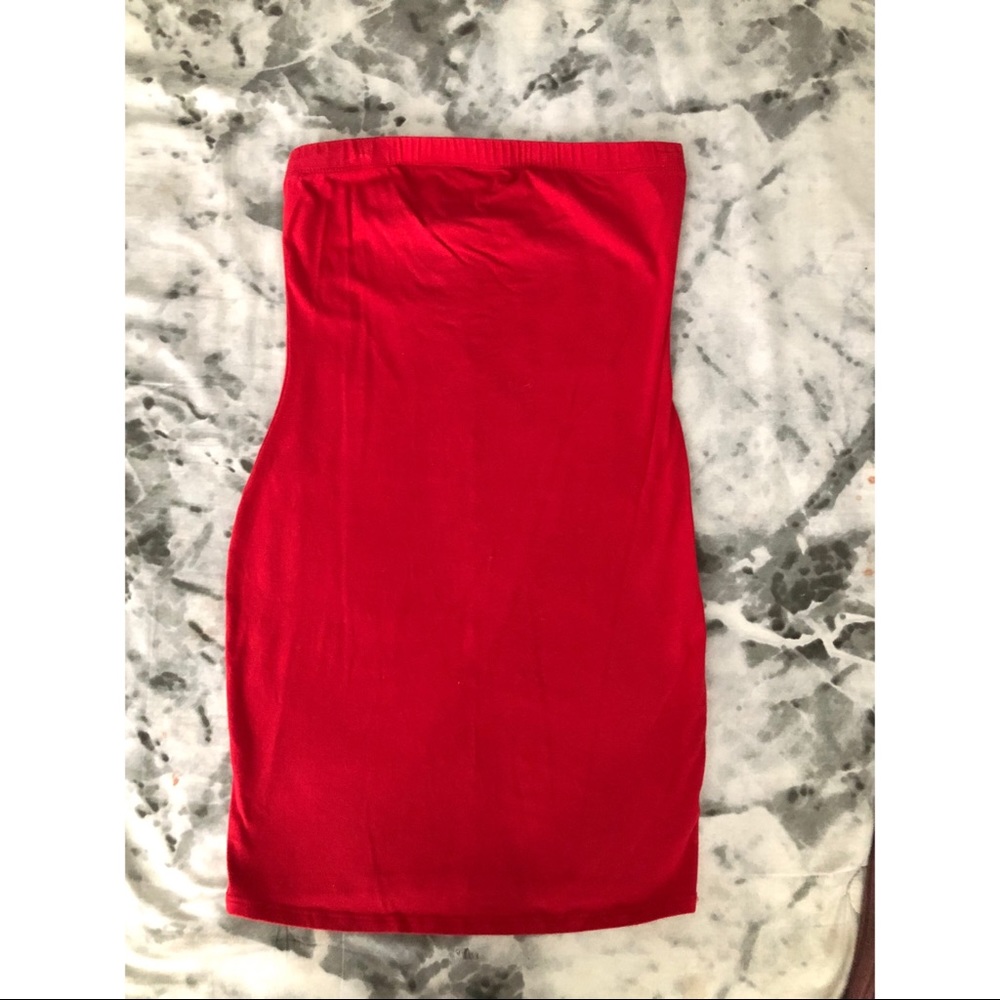 Mini Red Tube Dress from LiveFabulously